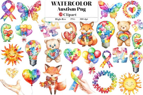 Autism Awareness Day Collection Clipart Review