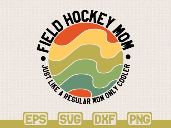 Field Hockey Mom Retro SVG