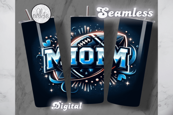 Football Mom Blue Tumbler Wrap