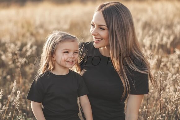 Mom and Little Girl Valentine Mockup