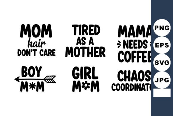 Mom Hair Dont Care Typography