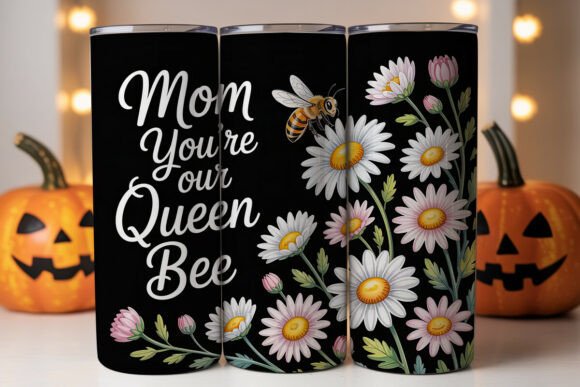 Mom Queen Bee 20oz Tumbler Wrap