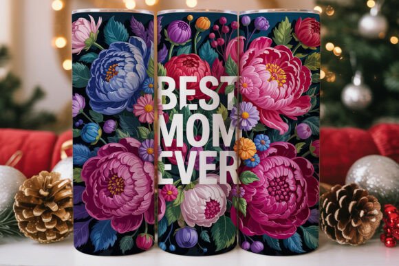 Vibrant Floral Best MOM Ever Tumbler