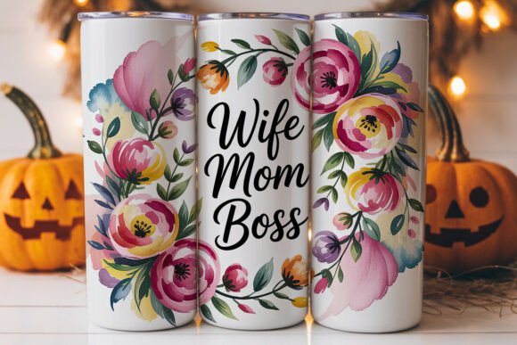 Wife Mom Boss 20oz Tumbler Wrap