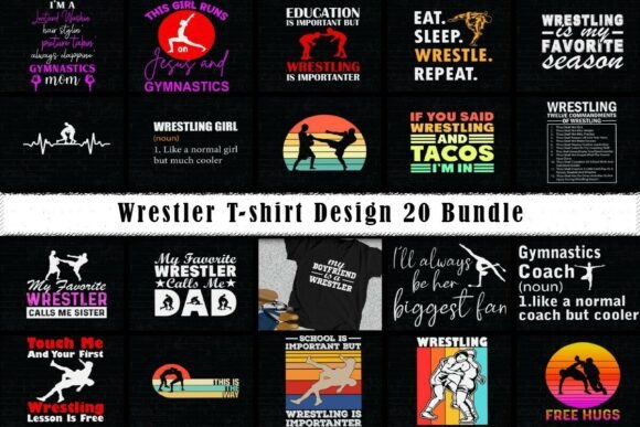 Wrestler T-Shirt Sublimation Bundle